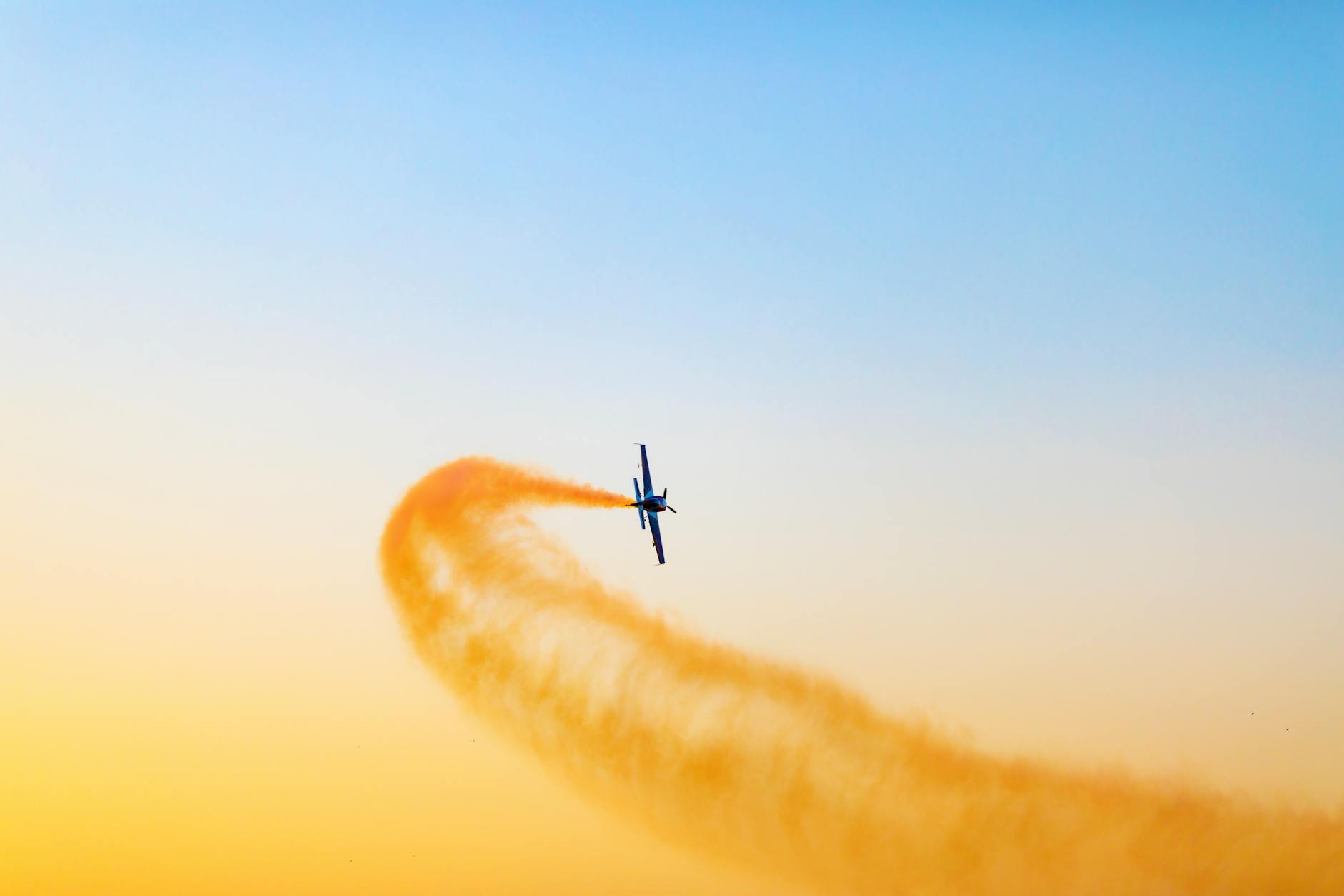 black airplane in the sky
