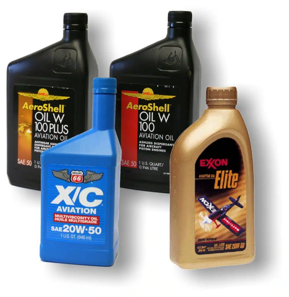 Mineral vs. ashless dispersant vs. synthetic aircraft oil — what each does, when to use it, and why full synthetic doesn't work with leaded avgas.