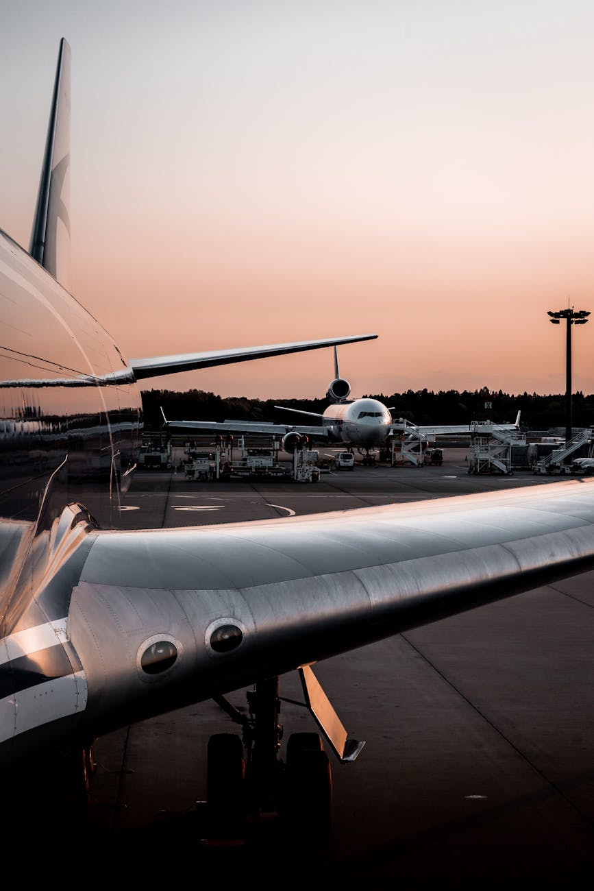 airplanes on an airport