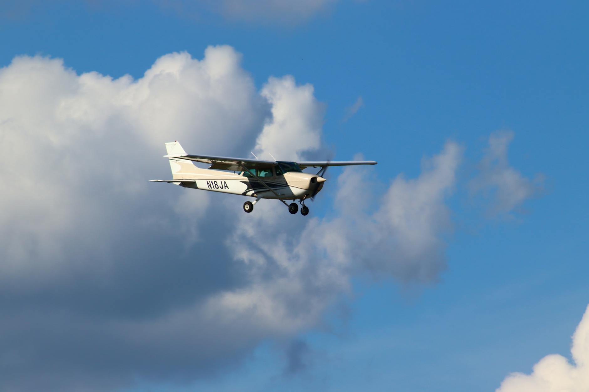 a plane in the sky