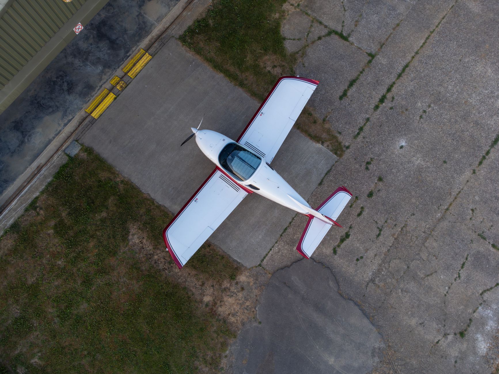 aerial photo of an aircraft
